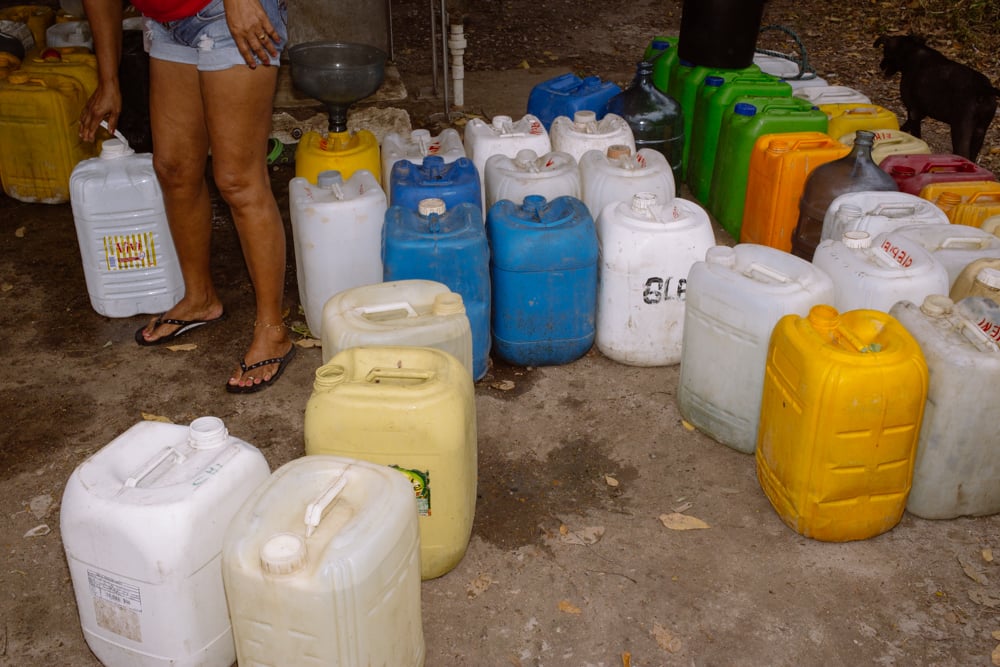 Freshwater delivered to a community in Isla Grande, Colombia. Allie Wist